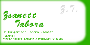 zsanett tabora business card